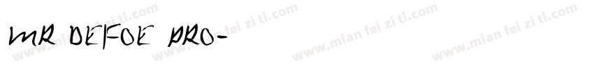 Mr Defoe Pro字体转换